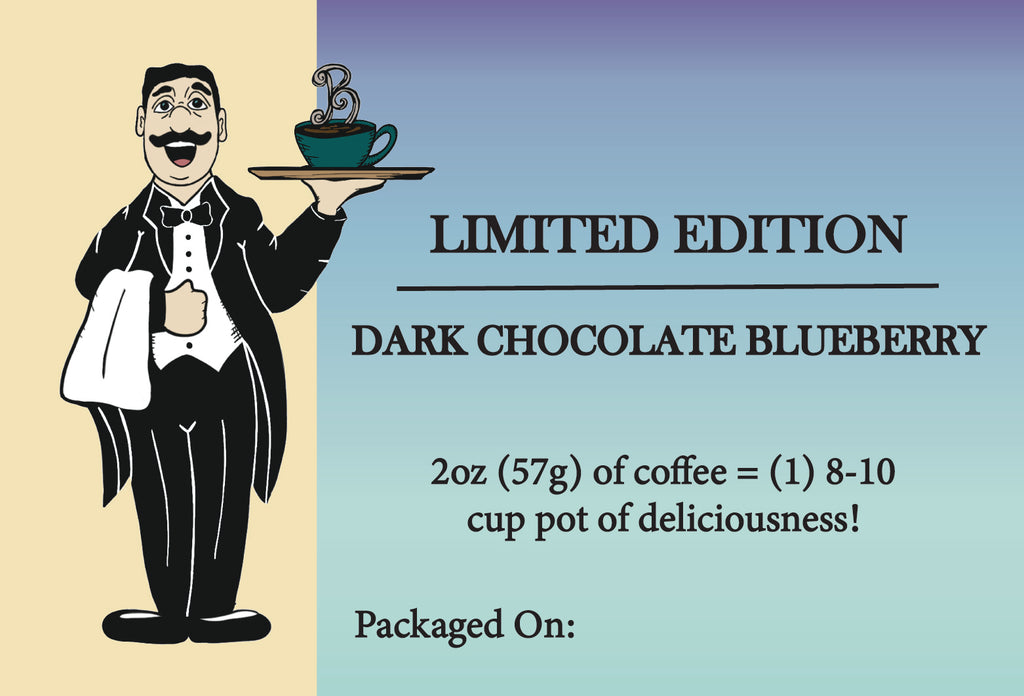 Limited Edition Flavored Coffee – Small Batch Gourmet Flavors | Butler Beans Coffee Butler Beans Coffee Dark Chocolate Bluederry Whole Bean