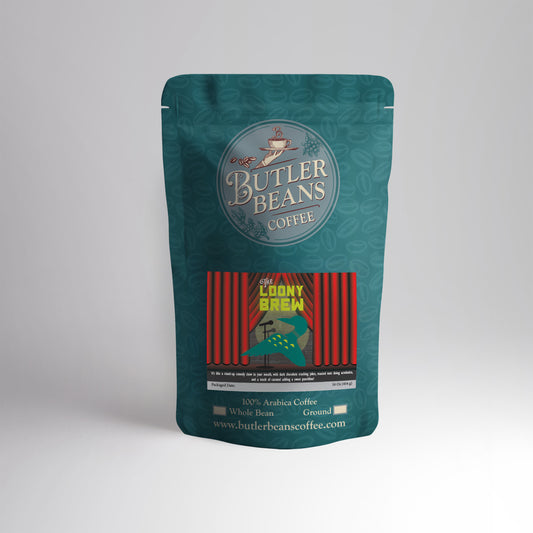 Loony Brew Coffee Blend – Caramel, Vanilla & Nut Flavor | Butler Beans