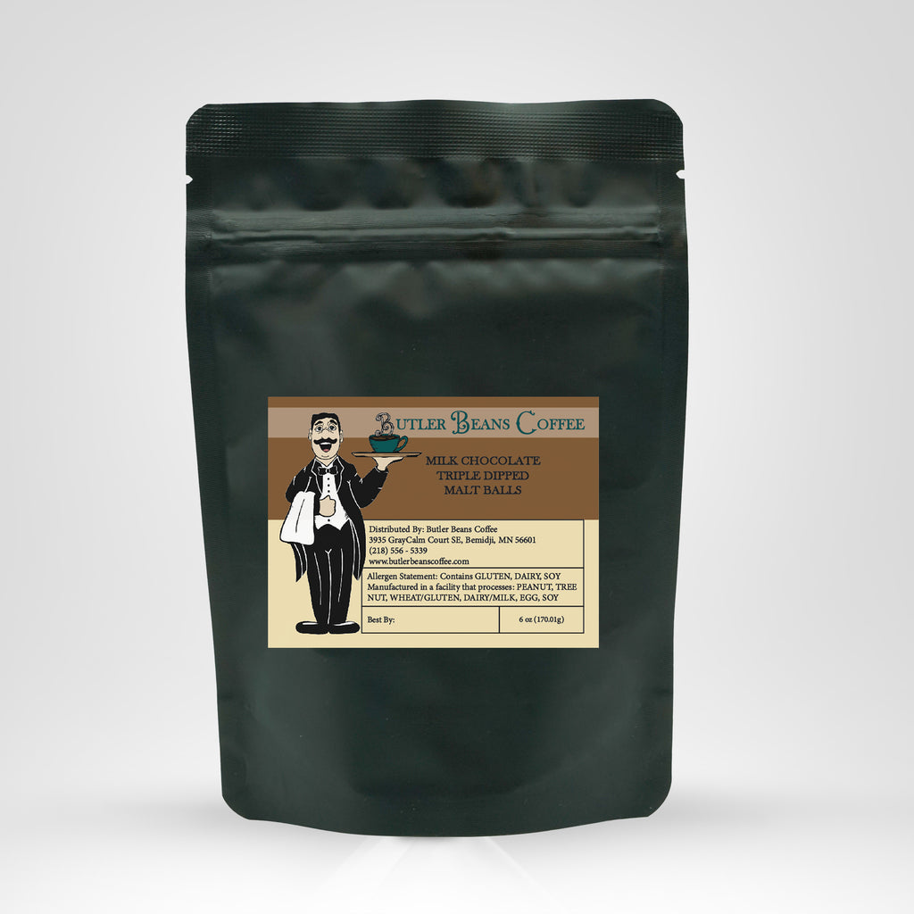 Milk Chocolate Malted Milk Balls Candy Butler Beans Coffee