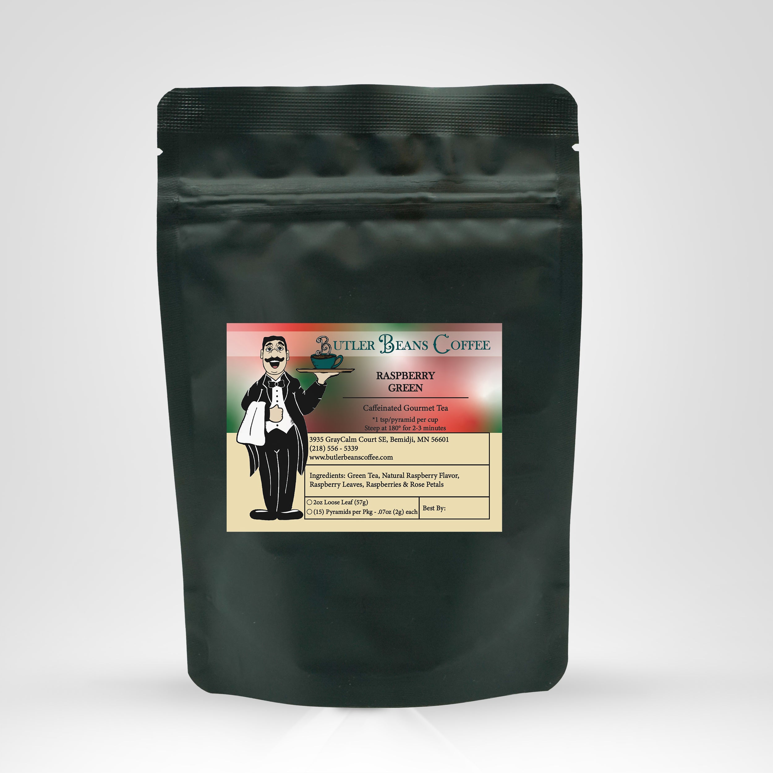 Raspberry Green Tea Tea & Infusions Butler Beans Coffee