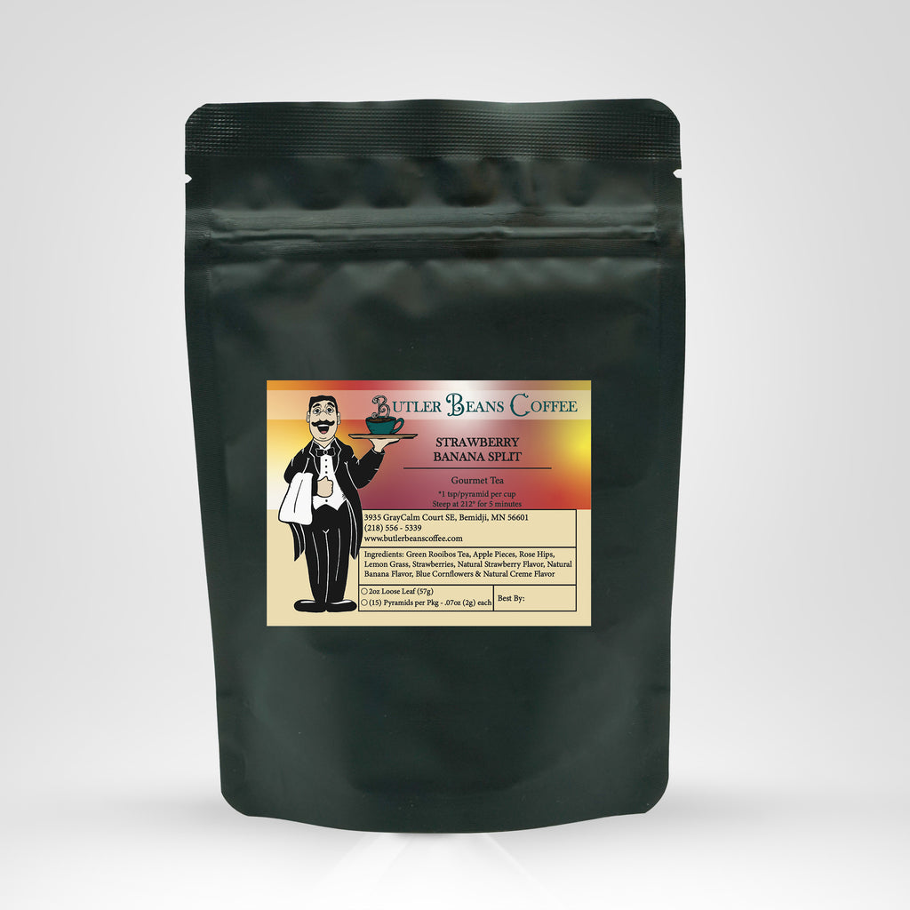 Strawberry Banana Split Tea Tea & Infusions Butler Beans Coffee
