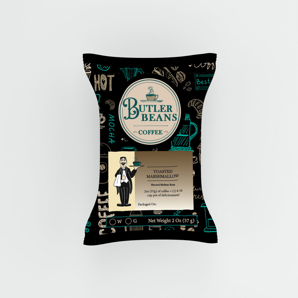 Toasted Marshmallow Flavored Coffee – Sweet Campfire Dessert Blend | Butler Beans Coffee Butler Beans Coffee