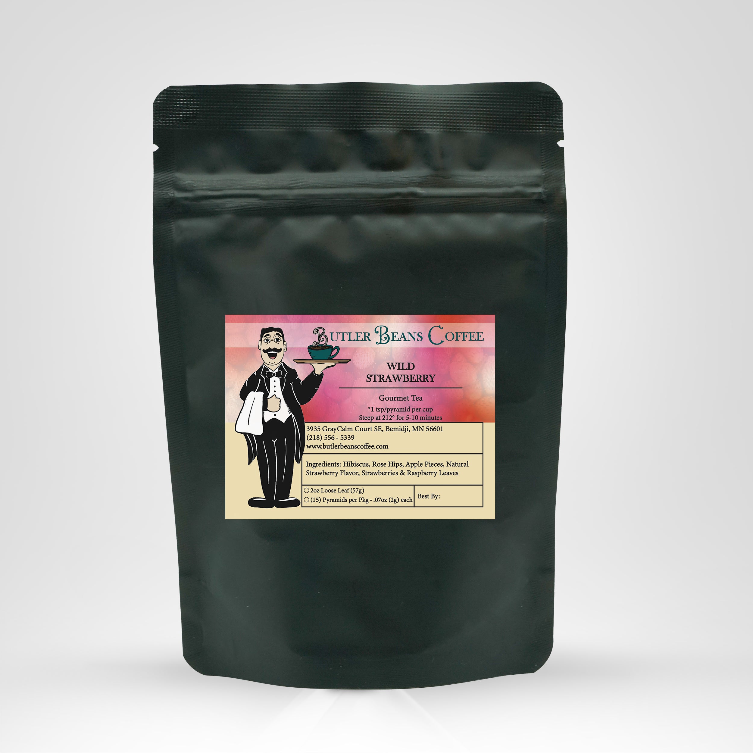 Wild Strawberry Tea Tea & Infusions Butler Beans Coffee